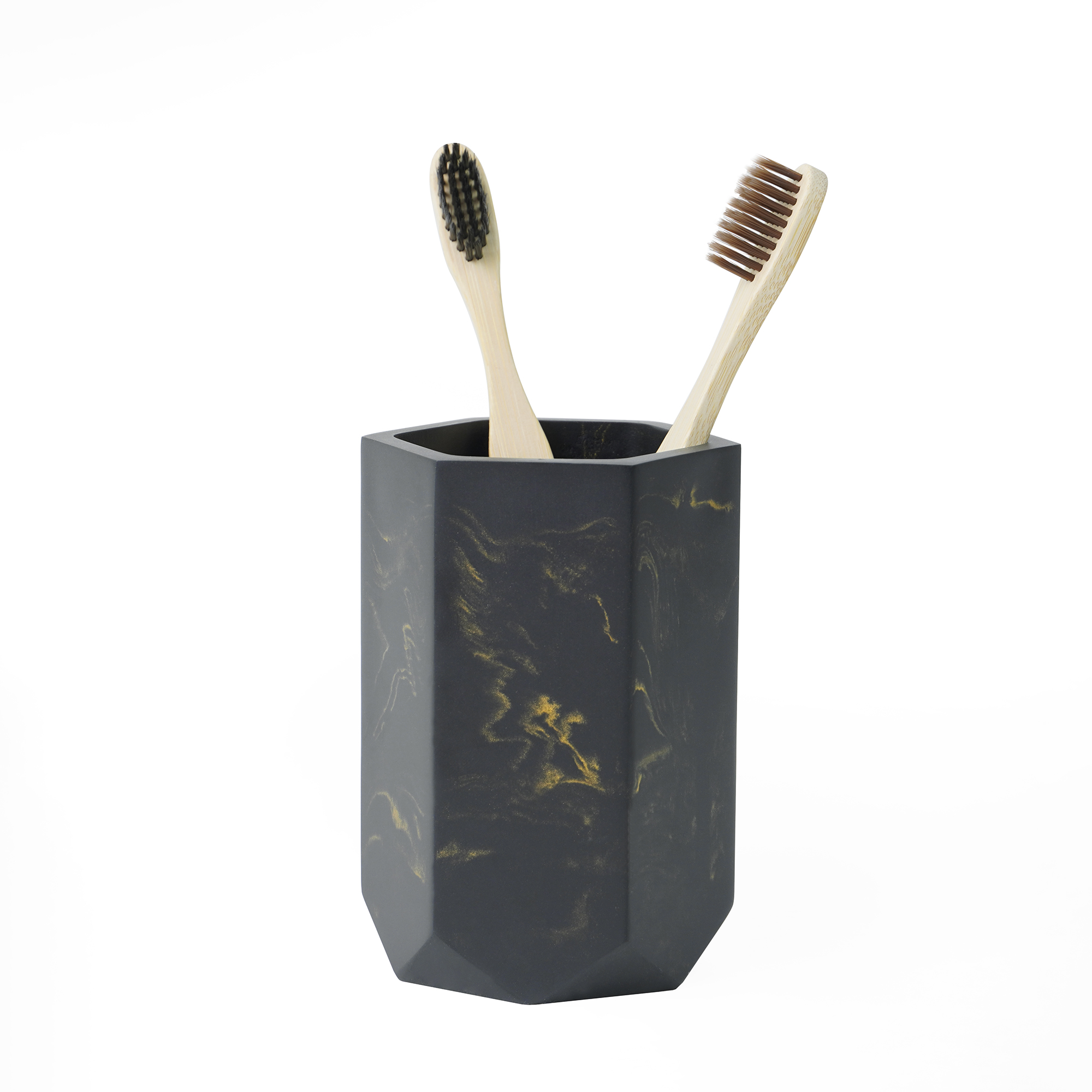 Стакан для зубных  щеток настольный, ANTHRACITE, полирезин