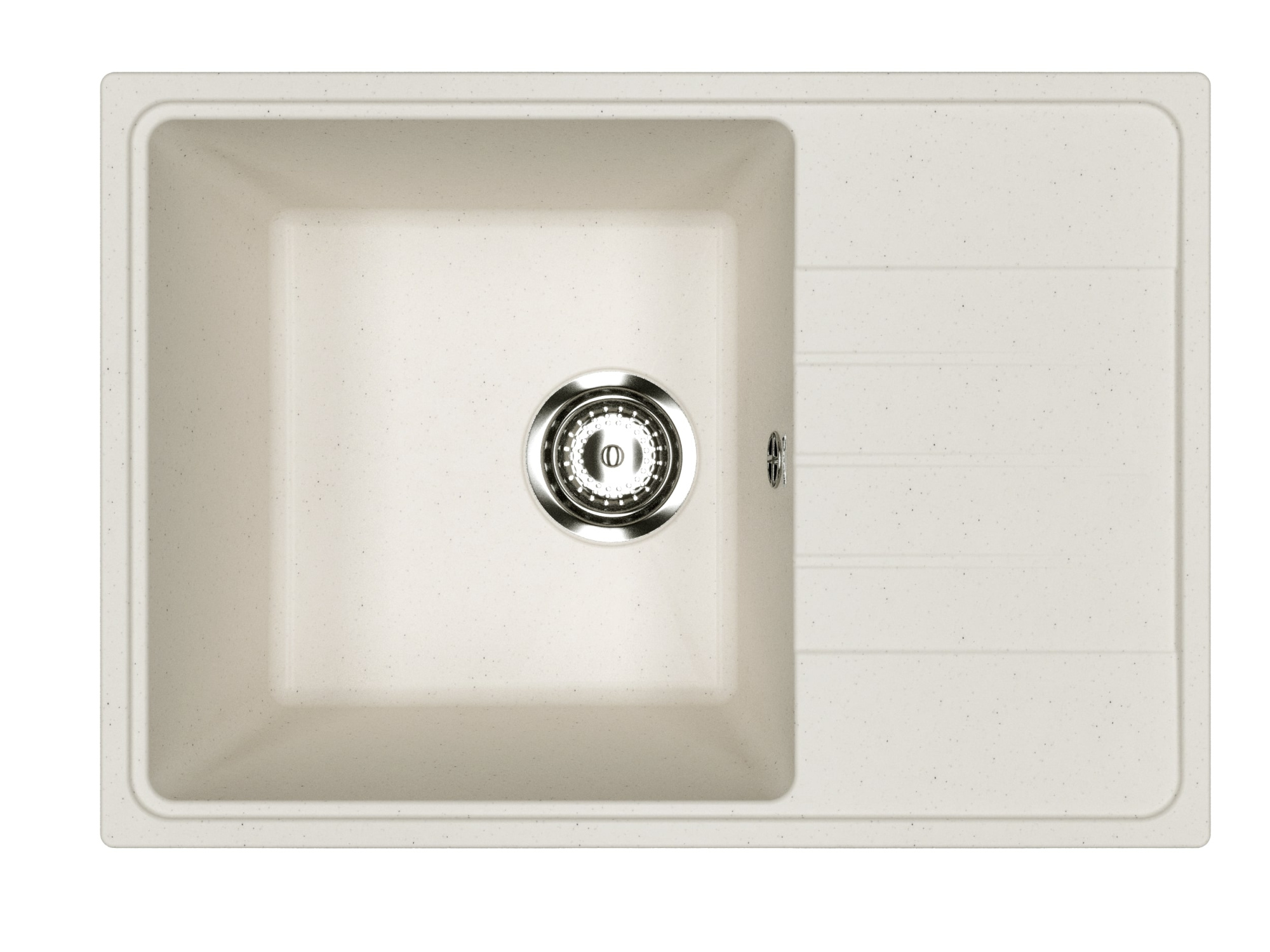 Мойка композит.Practik PR-M 600-001 ПРЯМОУГОЛЬНАЯ белый камень 600*420*190 без сифона