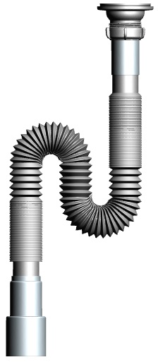 F213 Гофросифон 1 1/4"*40/50 удл. (55)