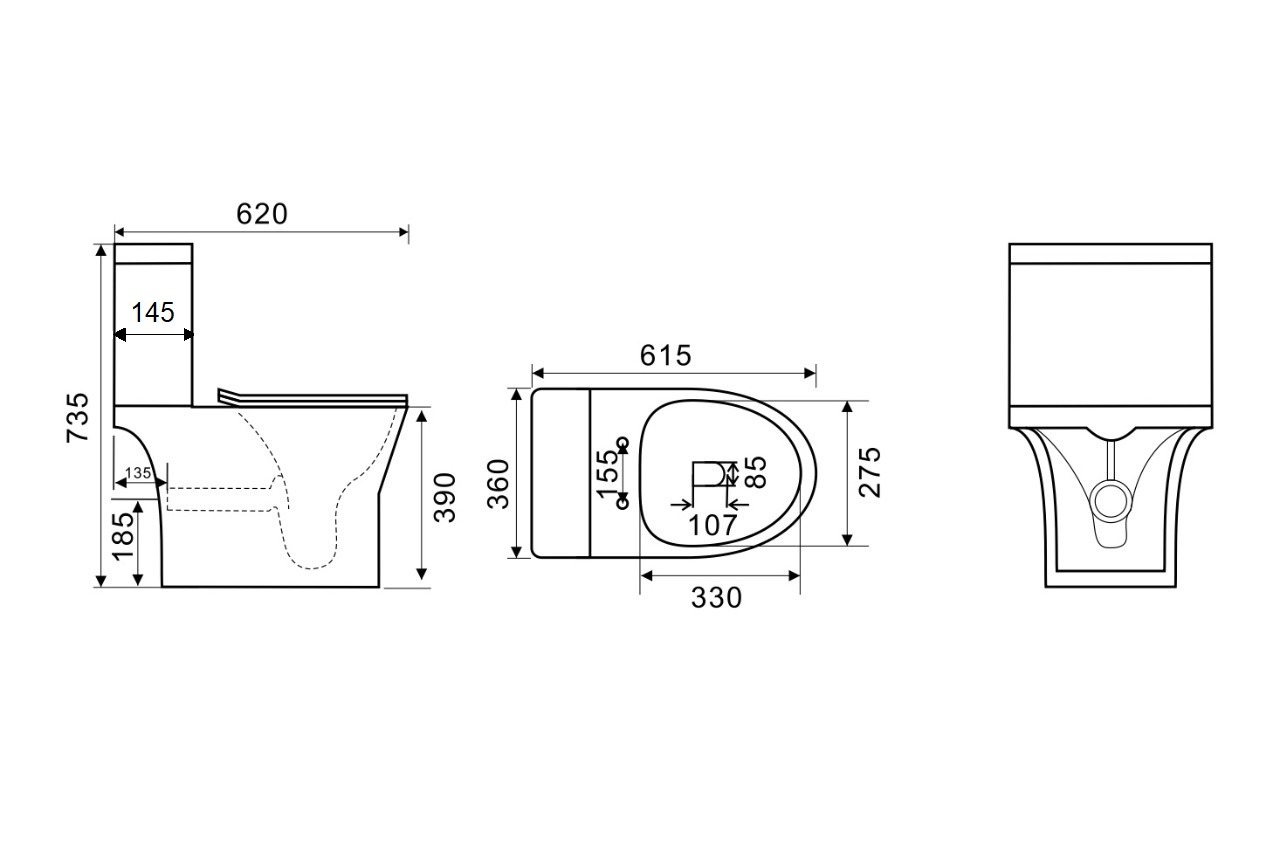Унитаз-компакт EG302 безободковый, сиденье тонкое ДП, крепления, арматура, гориз. выпуск