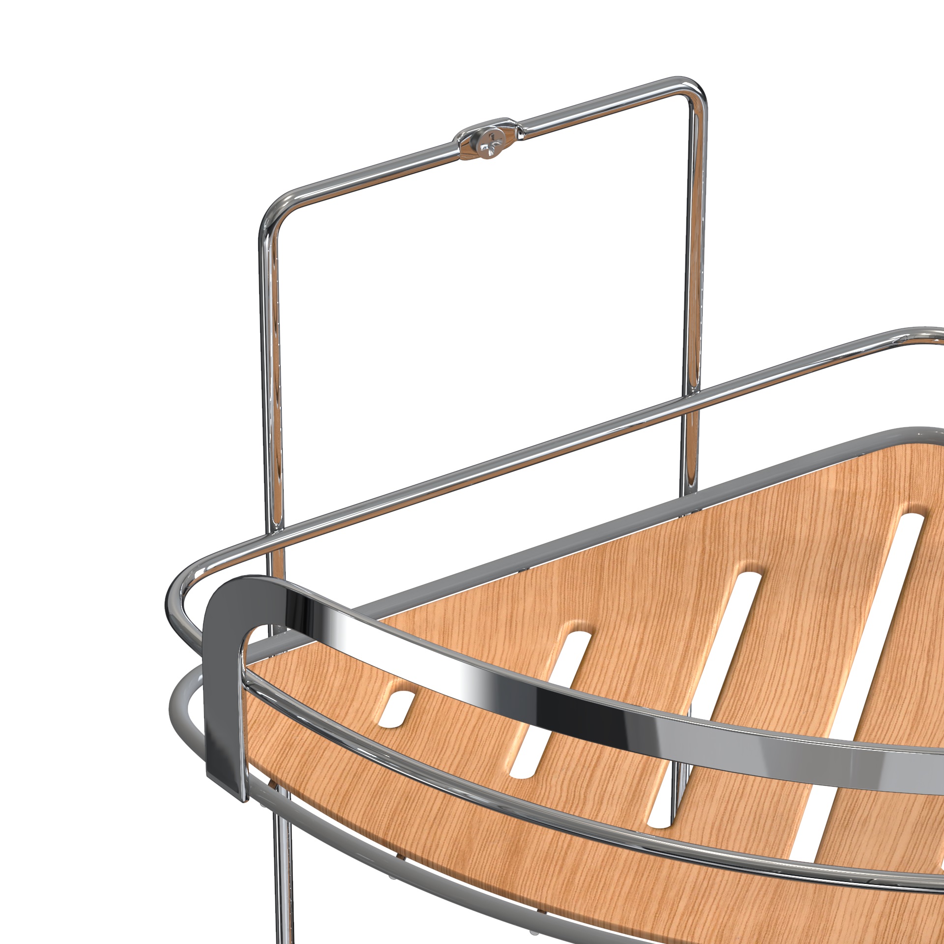 Полка для ванной комнаты угловая тройная, Wood