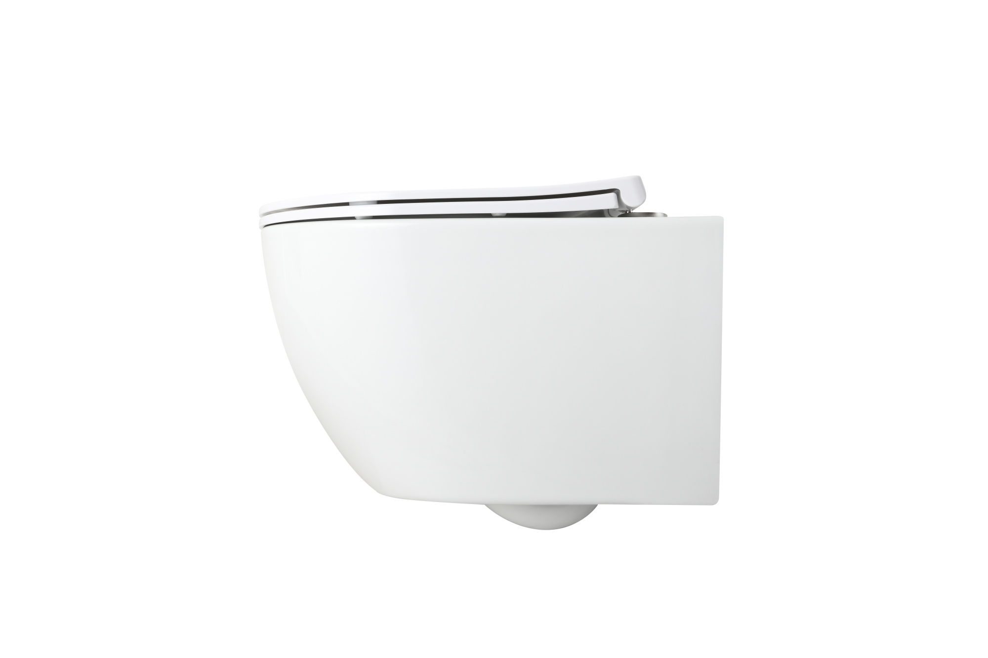 Унитаз подвесной EG104T с круговым смывом безободковый, сиденье тонкое ДП, крепления