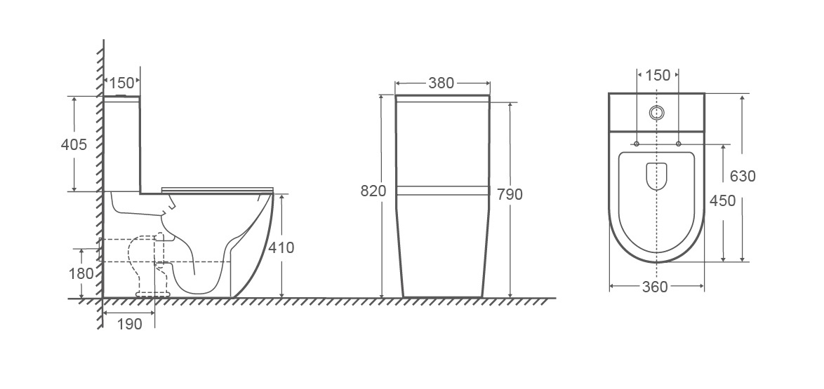 Унитаз-компакт EG311T безободковый круговой смыв, сиденье тонкое ДП, крепления, арматура, горизонтальный выпуск