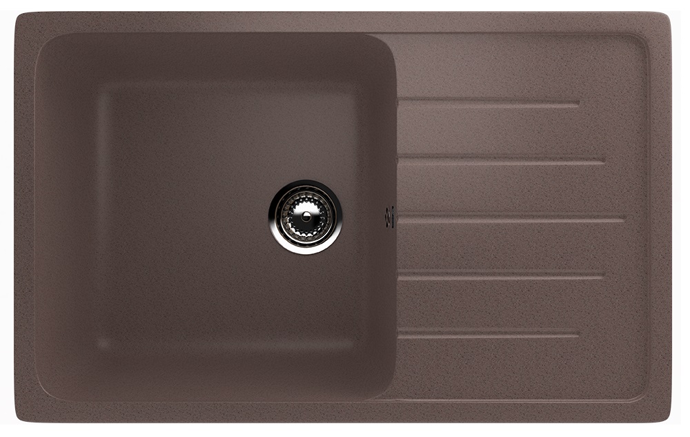 Мойка композит.Ulgran U-400 ПРЯМОУГОЛЬНАЯ 302 песочный 750*500*220  с сифоном