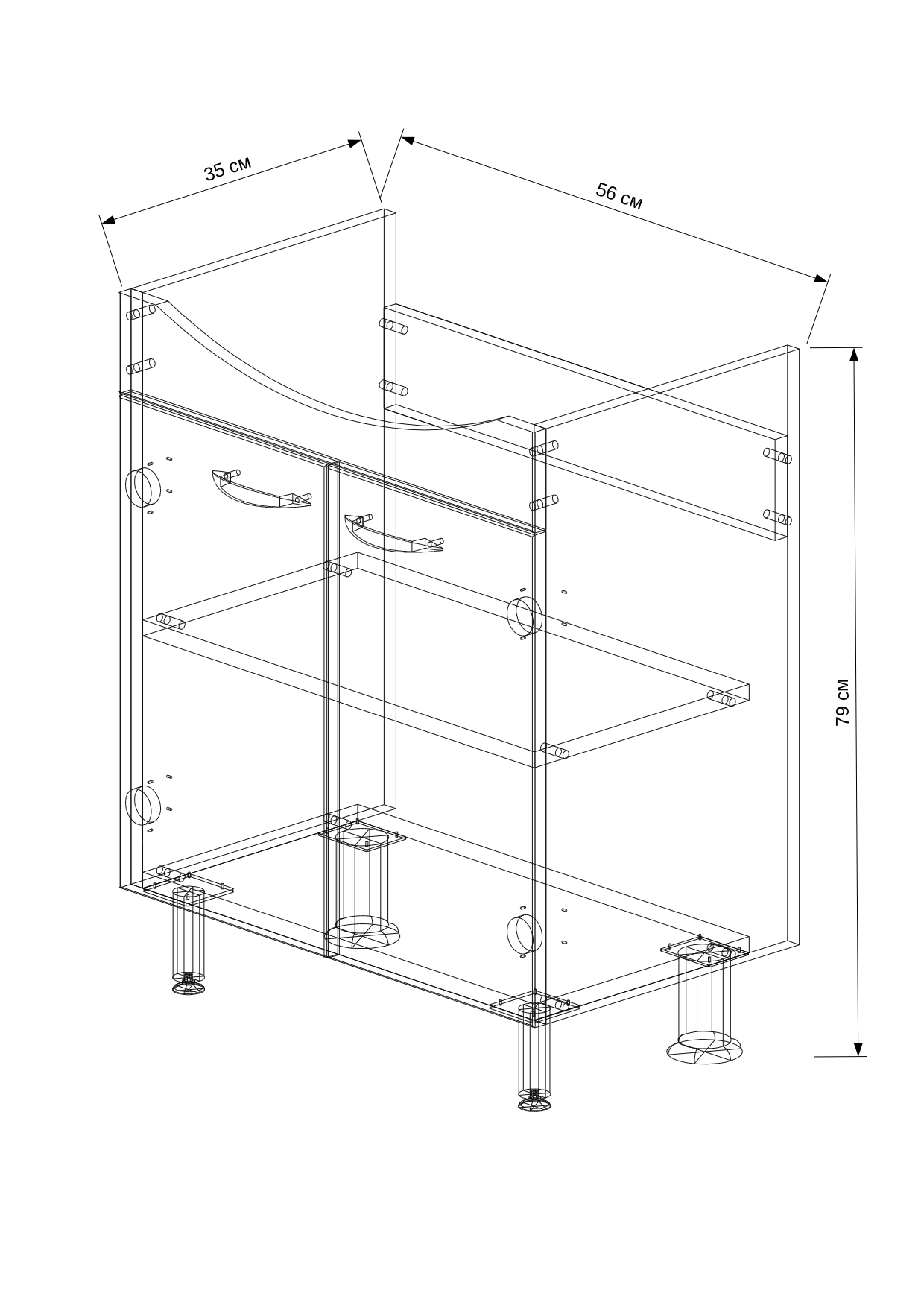 60 Тумба Лино (ум. Уют 60) в разборе