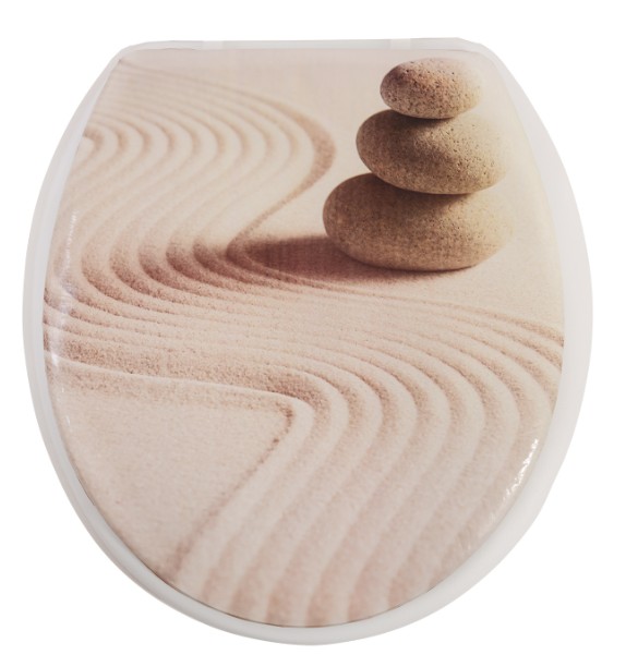 Мягкое сиденье для унитаза "Песок", белый