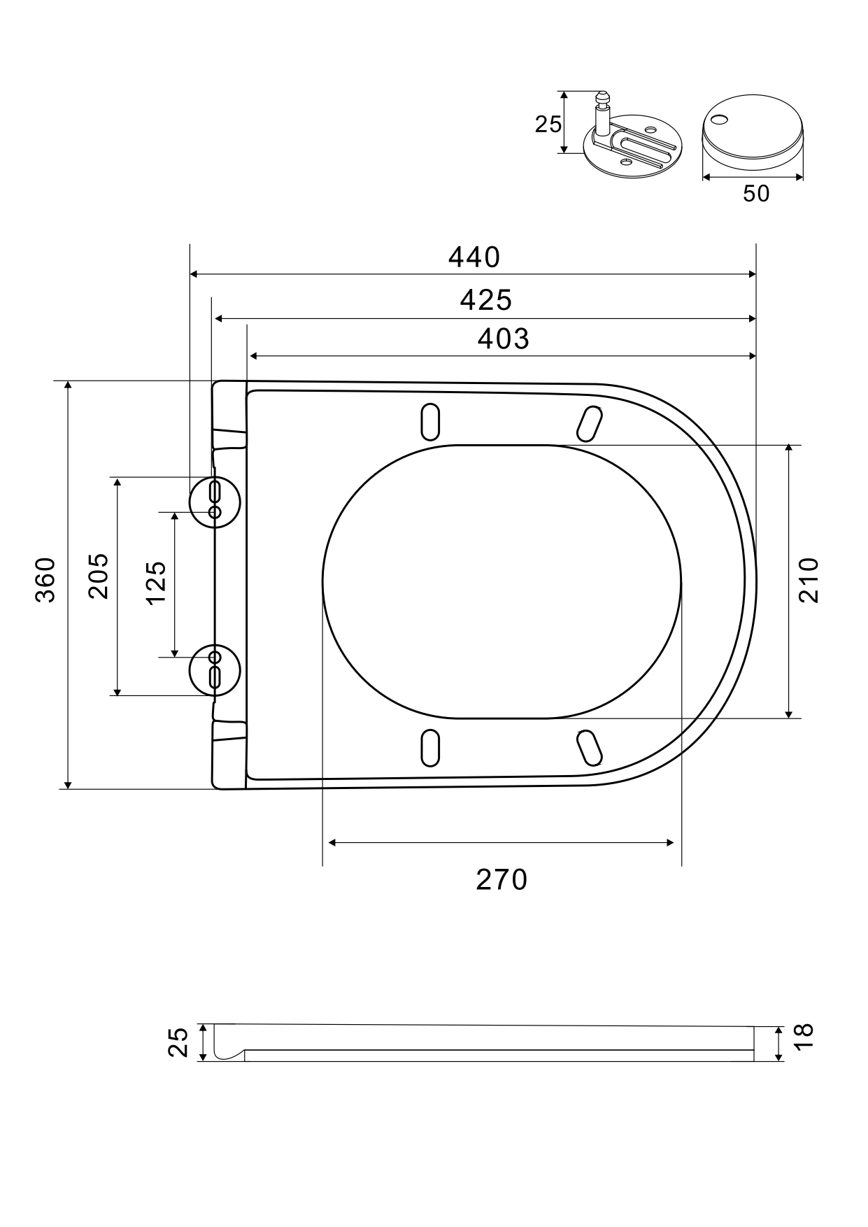 Сиденье ДП с доводчиком для унитаза K709T, K710T (подходит к EG309T, EG310T, EG311T, EG312T, EG302, TR1197)
