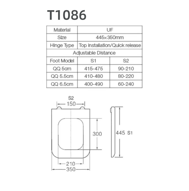 Сиденье ДП с доводчиком для унитаза T1086