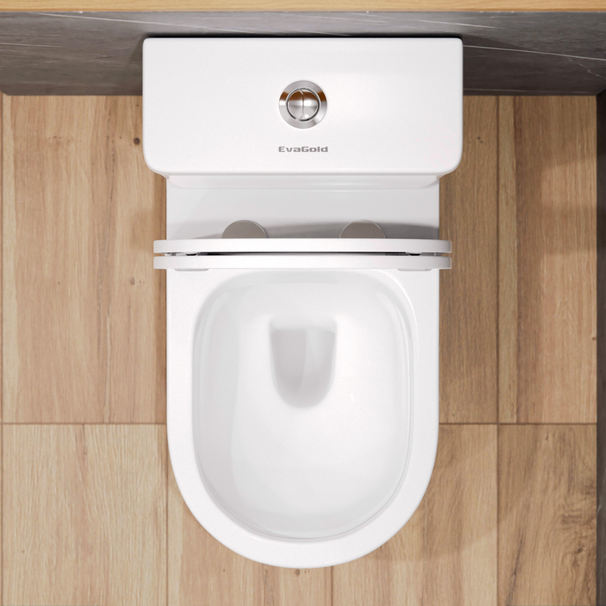 A8060 Унитаз-компакт, безободковый, сиденье тонкое ДП, удлин. патрубок, крепления, арматура, гориз. выпуск