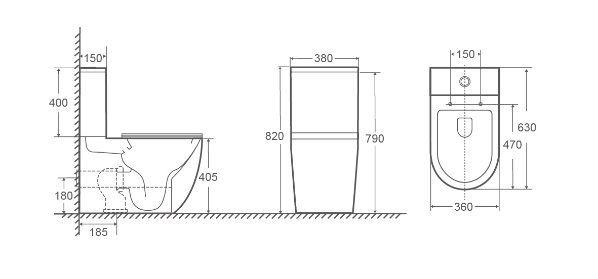Унитаз-компакт EG312T безободковый круговой смыв, сиденье тонкое ДП, крепления, арматура, горизонтальный выпуск