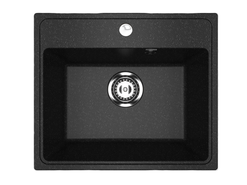 Мойка композит.Practik PR-M 490-004 ПРЯМОУГОЛЬНАЯ черный оникс 490*420*190 без сифона