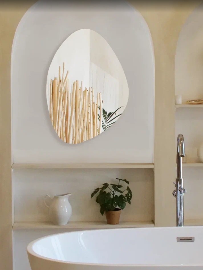 Зеркало Amethyst 50х70 криволинейное (2 варианта навеса)