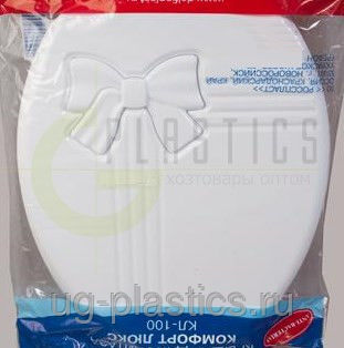 Сиденье КОМФОРТ Люкс белое/белый бант (10)