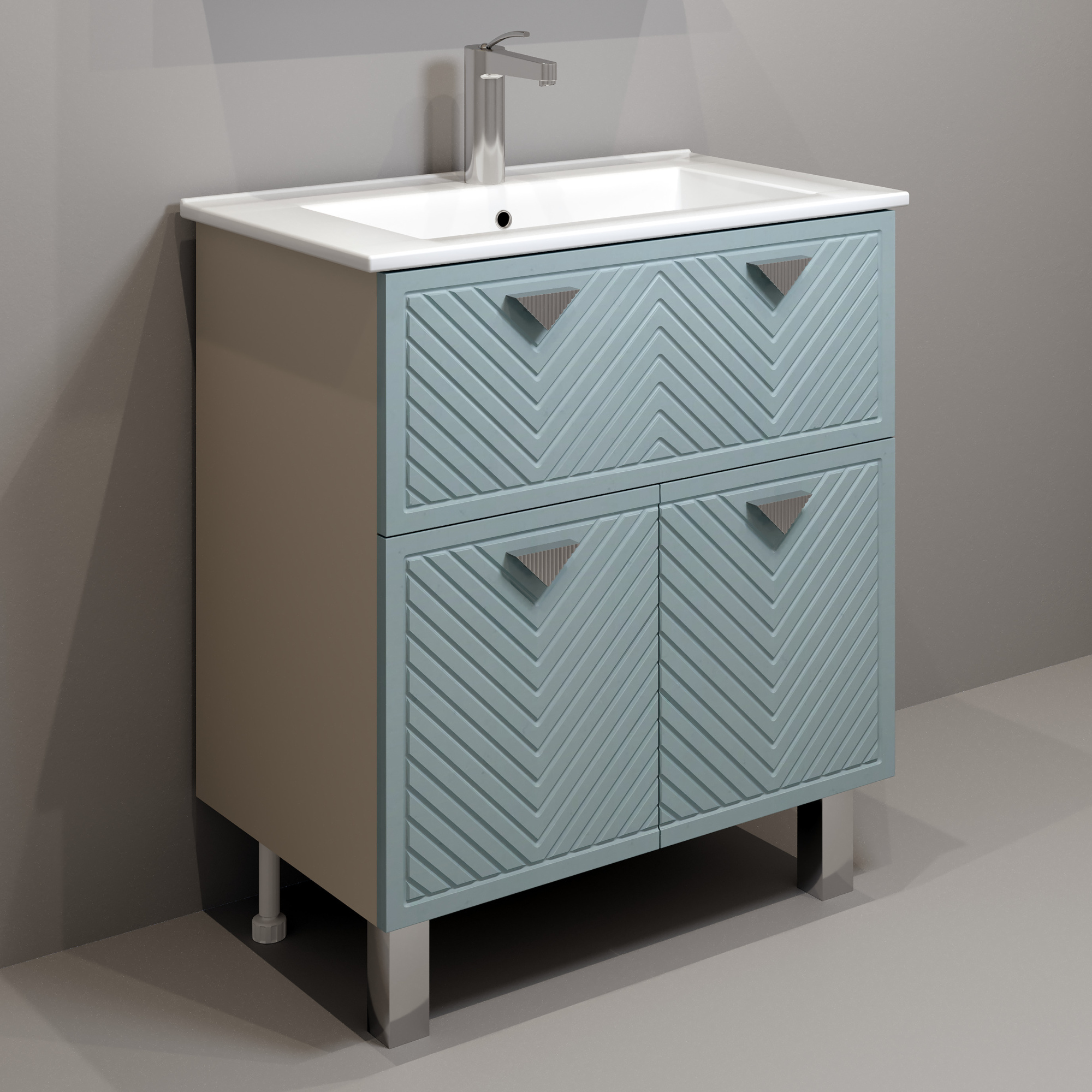 75 Тумба "Sky 75" №2 (ум. Оскар 75, Quadro 750) (индиго/кашемир)