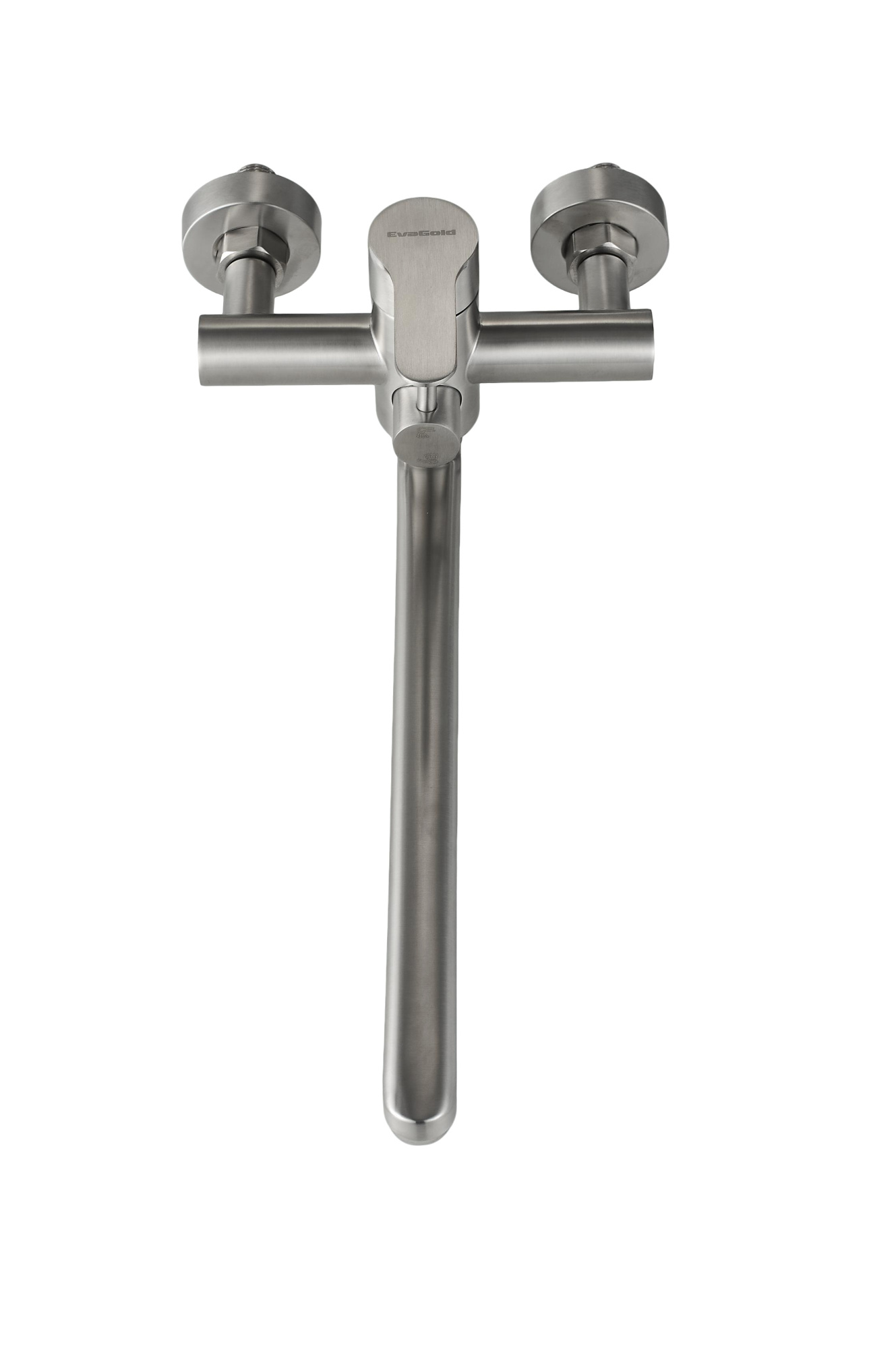 Смеситель для ванны Монтес, нержавеющая сталь, с лейкой и шлангом, EvaGold