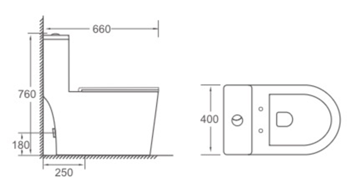 Унитаз-моноблок EG407T безободковый круговой смыв, сиденье тонкое ДП, арматура (с гофрой и подводкой)