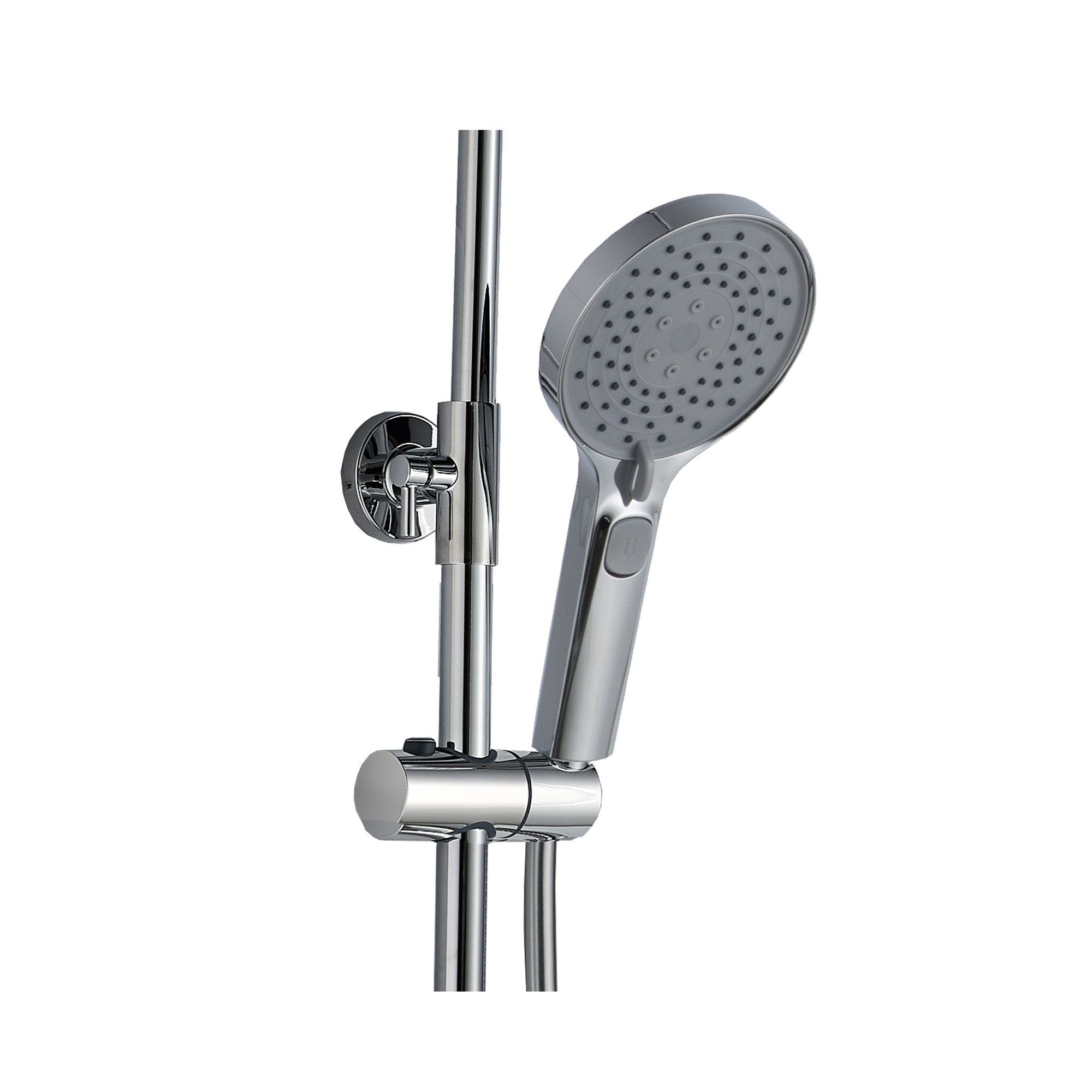 Borneo FS07C Душевая стойка (150 см) со смесителем гигиеническим душем, латунь, хром EvaGold