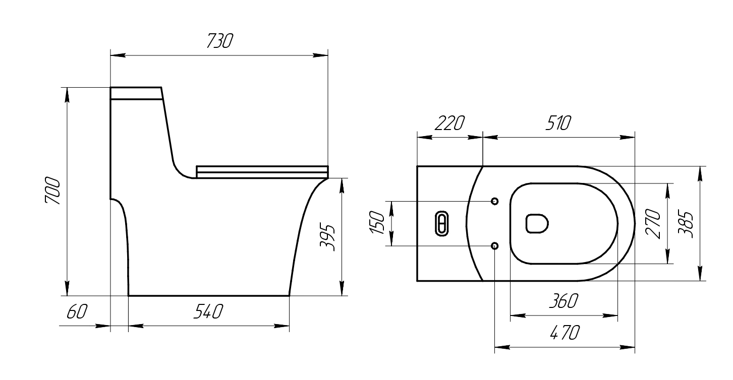 Унитаз-моноблок T1087 безободковый круговой смыв, сиденье тонкое ДП, арматура (с гофрой и подводкой)