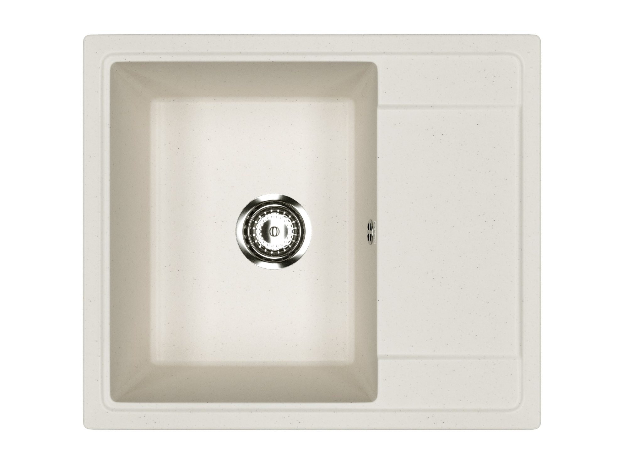 Мойка композит.Practik PR-M 575-001 ПРЯМОУГОЛЬНАЯ белый камень 575*495*215 без сифона