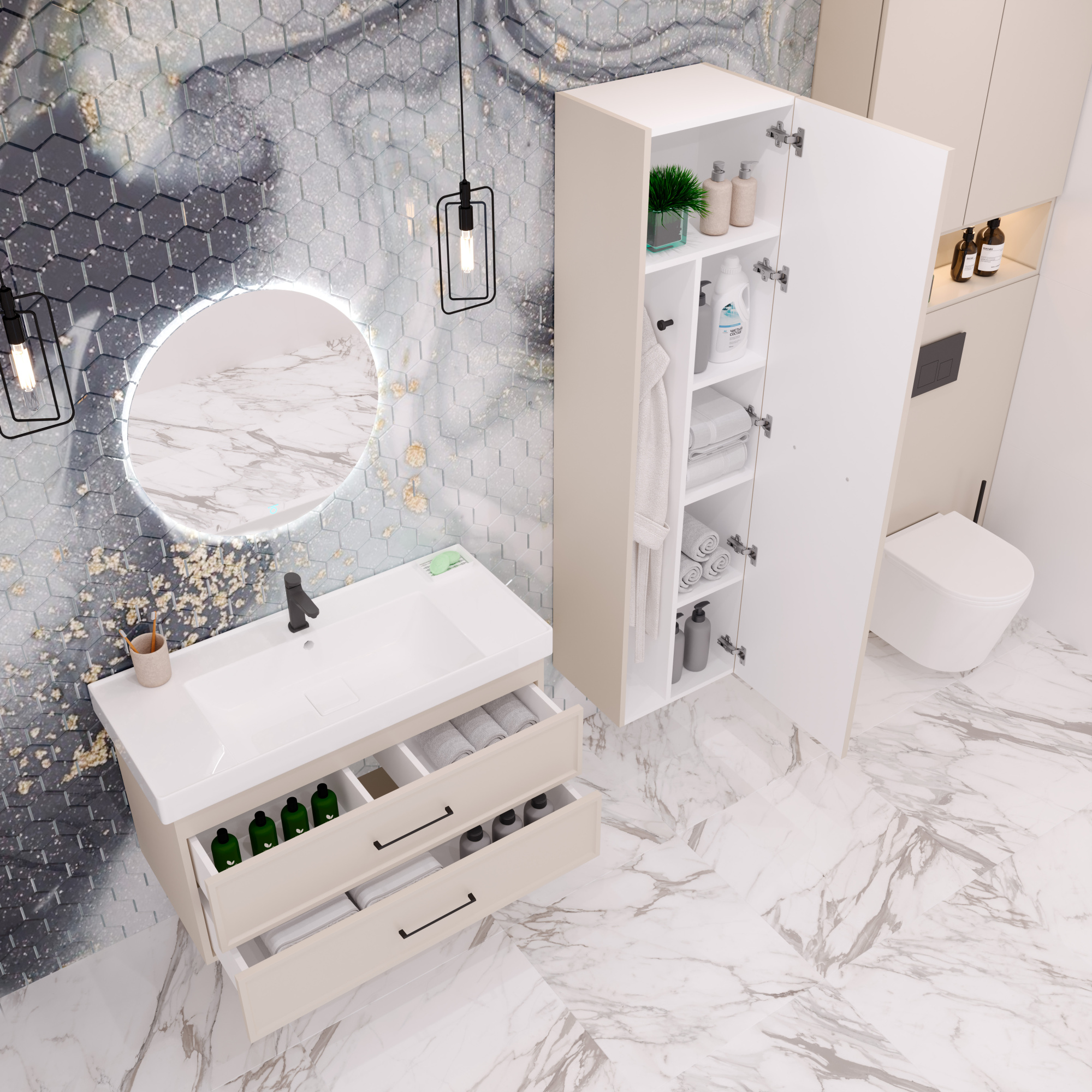 100 Подвесная тумба "Leia 1000" (ум. Грэмми 1000, Миранда 100)