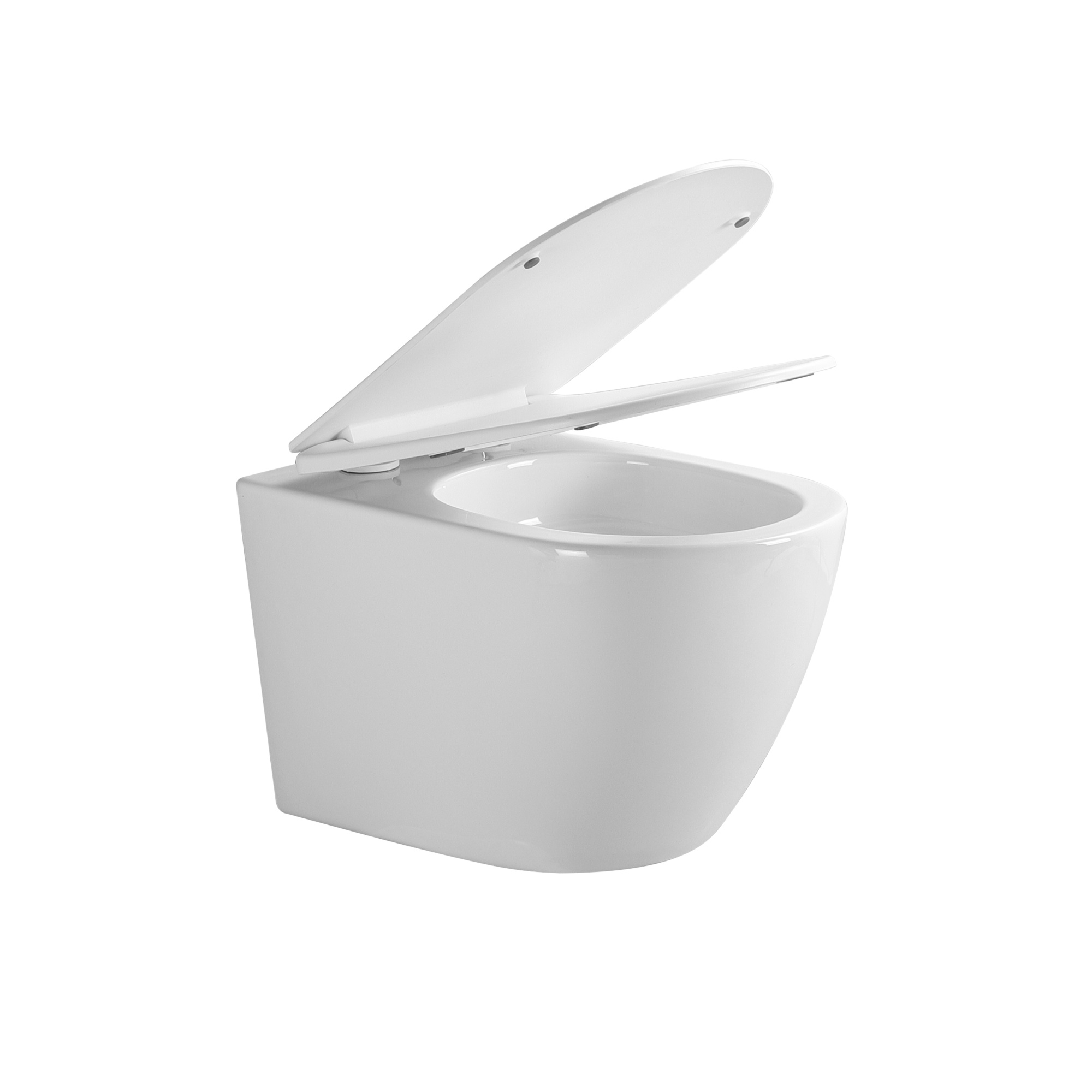 Унитаз подвесной EG101T с круговым смывом безободковый, сиденье тонкое ДП, крепления