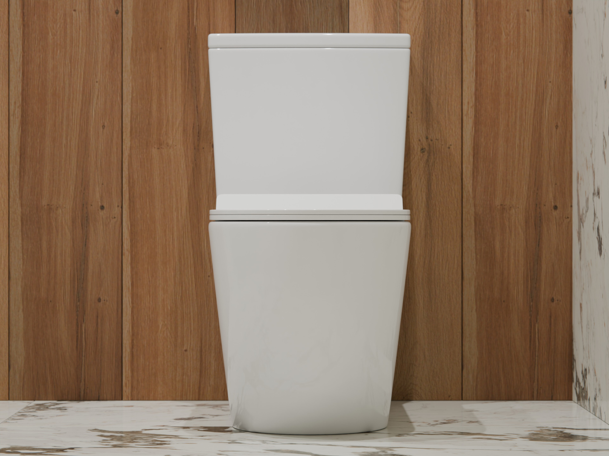 Унитаз-моноблок T1088 безободковый круговой смыв, сиденье тонкое ДП, арматура (с гофрой и подводкой)