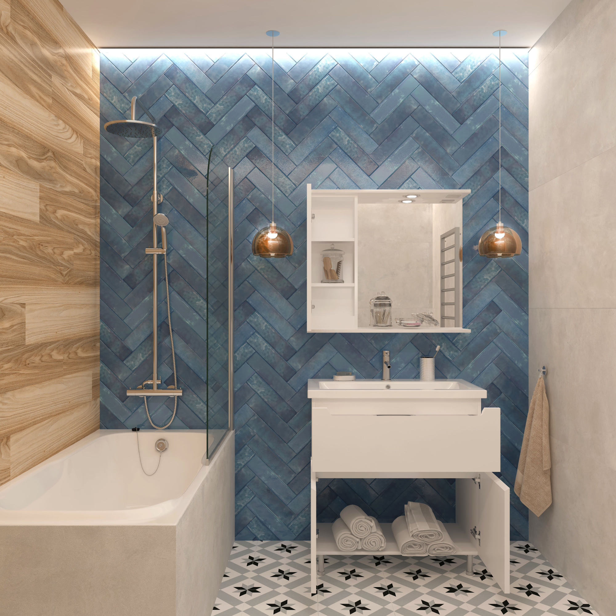 80 Зеркало-шкаф "Paola 80"