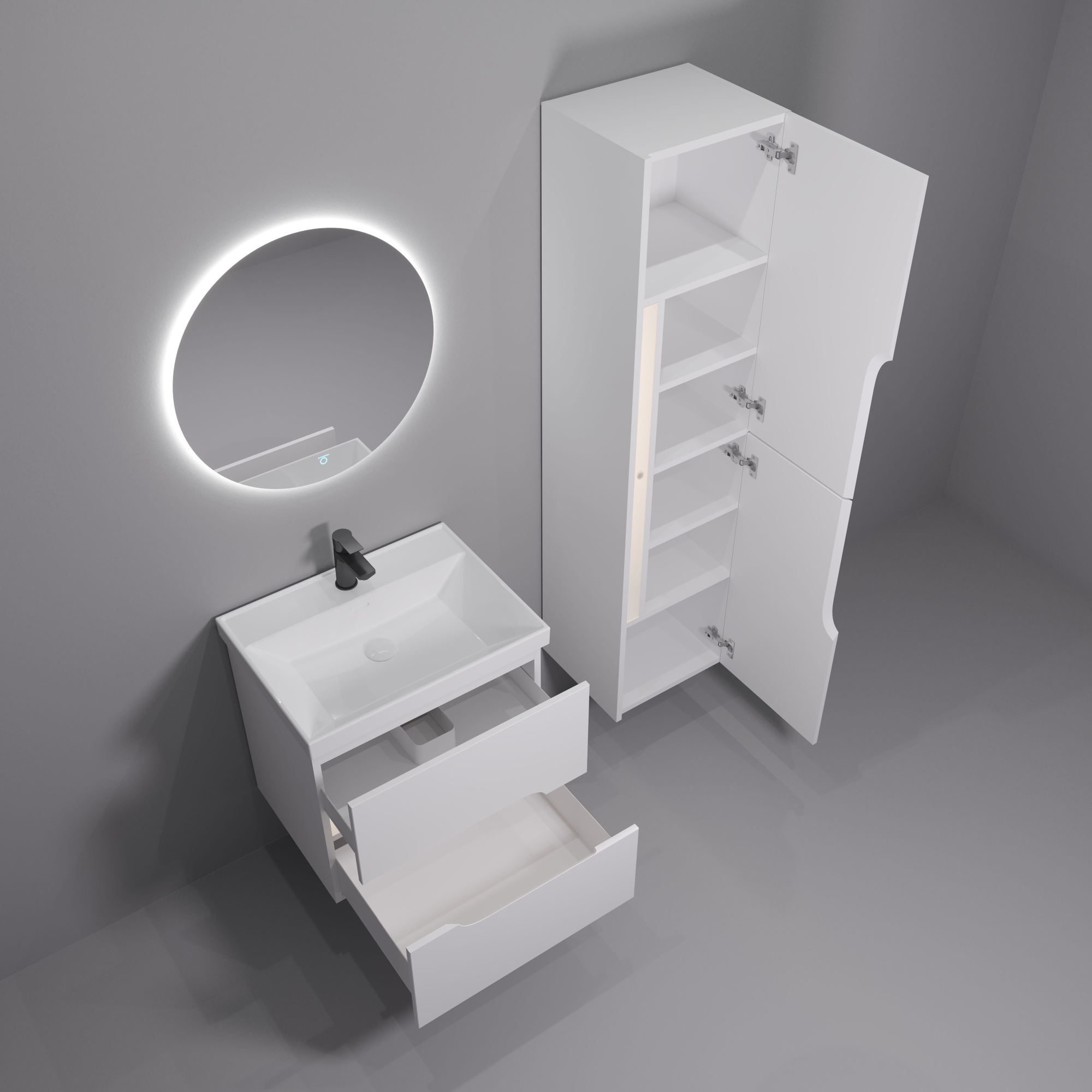 40 Пенал-шкаф Шелл 40 белый