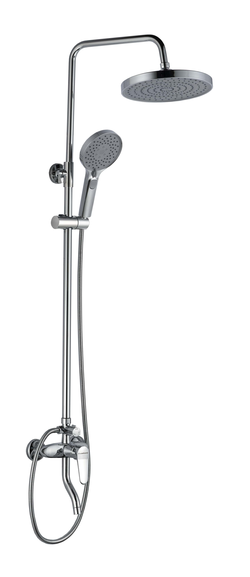 СОРТ 2 Sky FS04C-PVD Душевая стойка со смесителем латунь, хром EvaGold