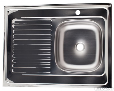 Мойка кухонная нерж. 60*80*13,5 эконом 0,4мм правая (15)