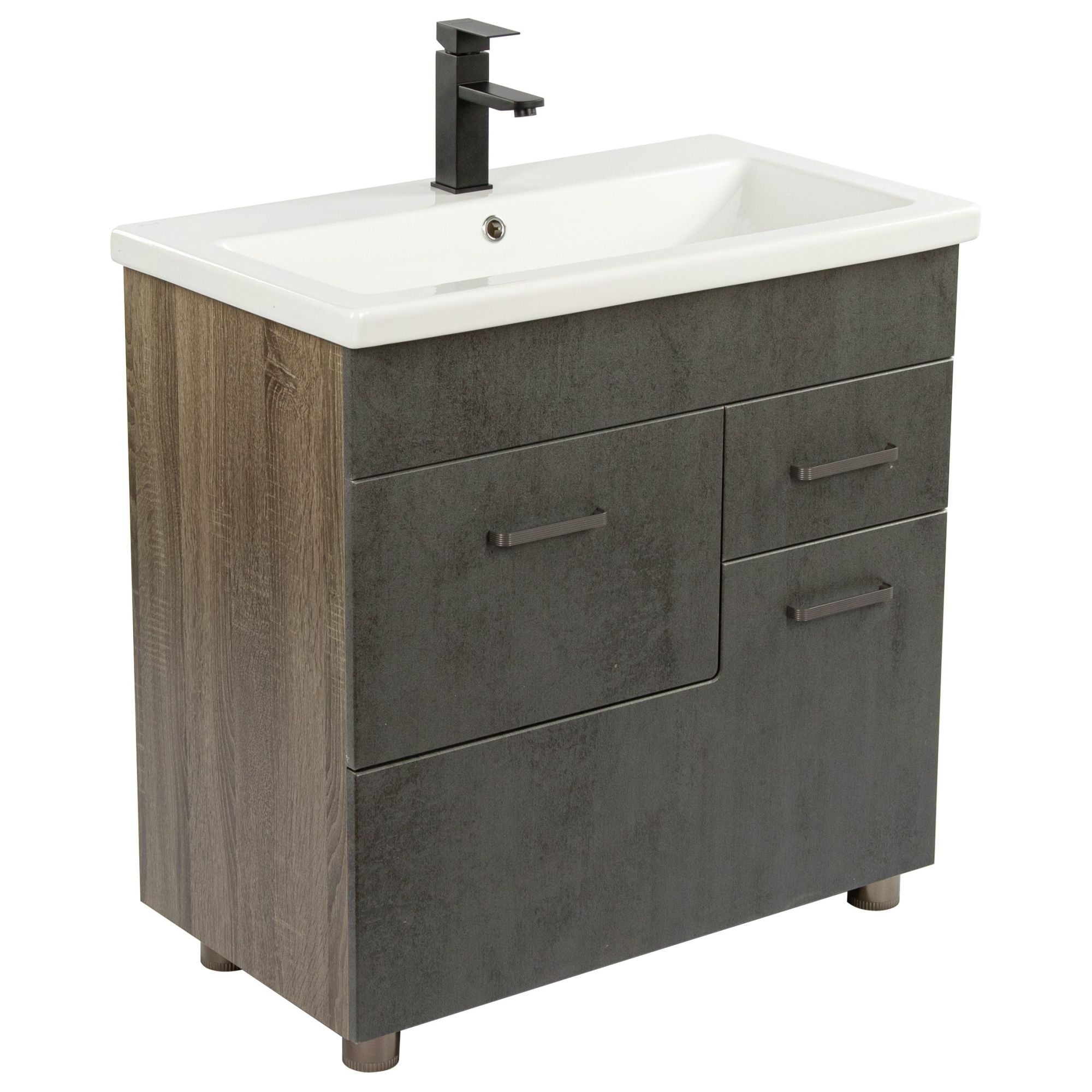 80 Тумба "Catherine 80"  (ум. Фостер 800П/800/COMO 80) серый камень