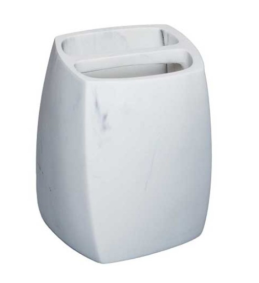 Стакан для зубных щеток Zenfort коллекция "Мрамор", полирезина