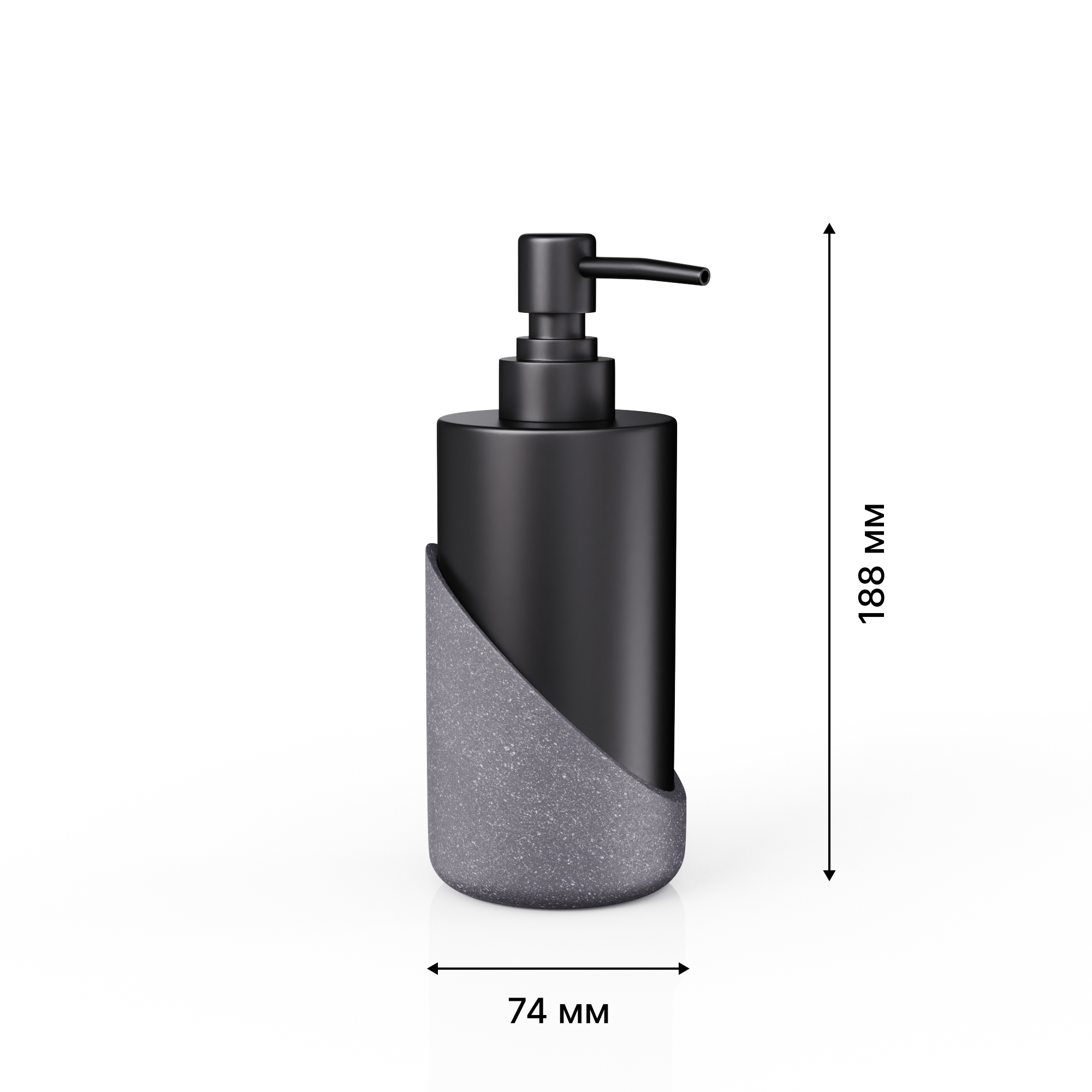 Дозатор настольный, GRANIT DARK, полирезин