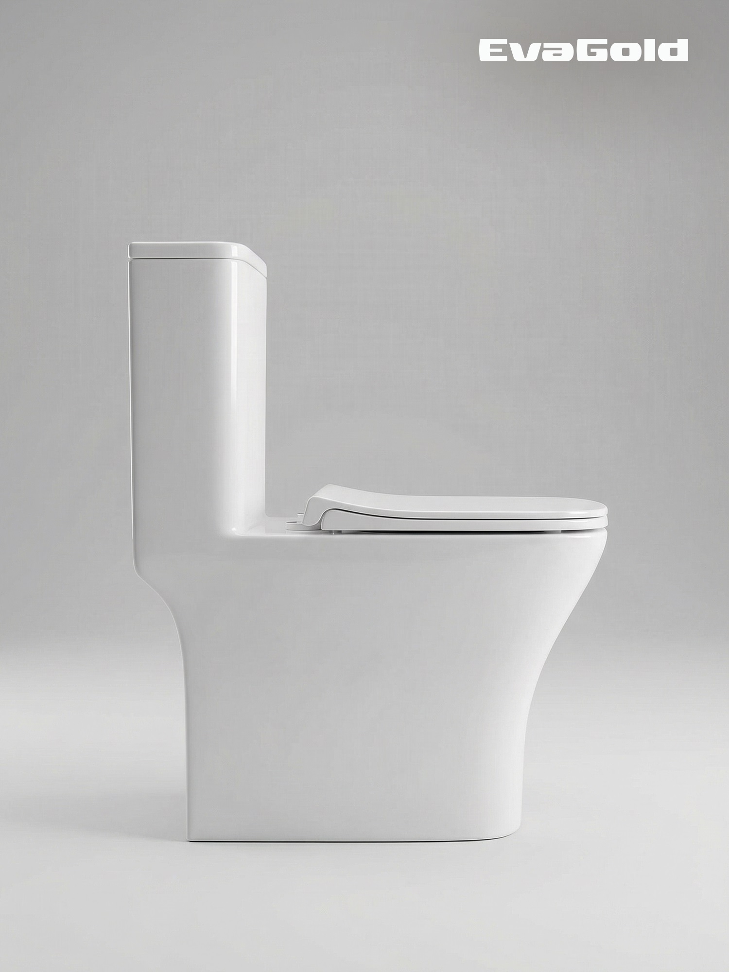 Унитаз-моноблок EG405 безободковый, сиденье тонкое ПП, арматура