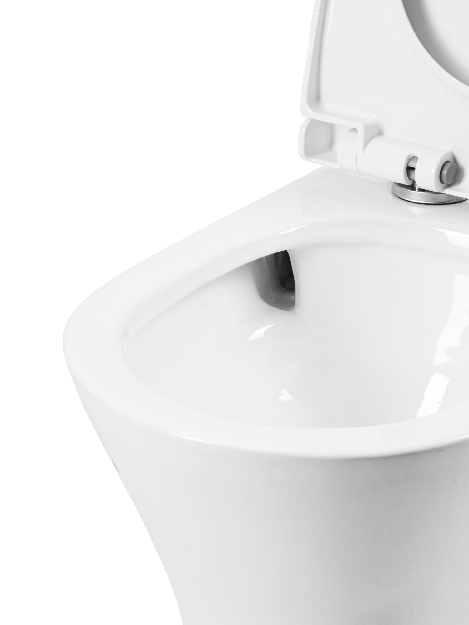 Унитаз-компакт EG306T безободковый круговой смыв, сиденье тонкое ДП, крепления, арматура, горизонтальный выпуск (T2334)