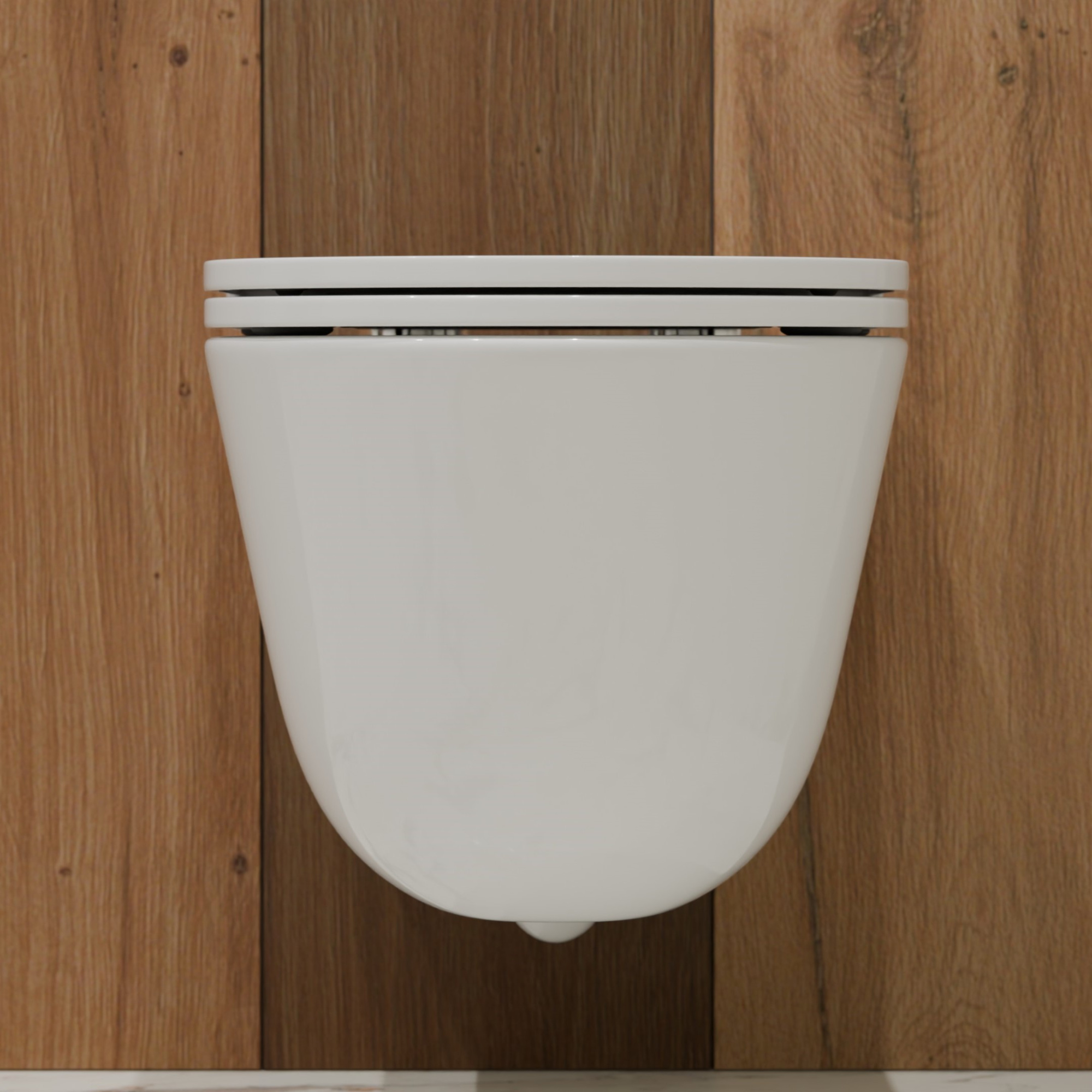 Унитаз подвесной K708T с круговым смывом безободковый, сиденье тонкое ДП, крепления