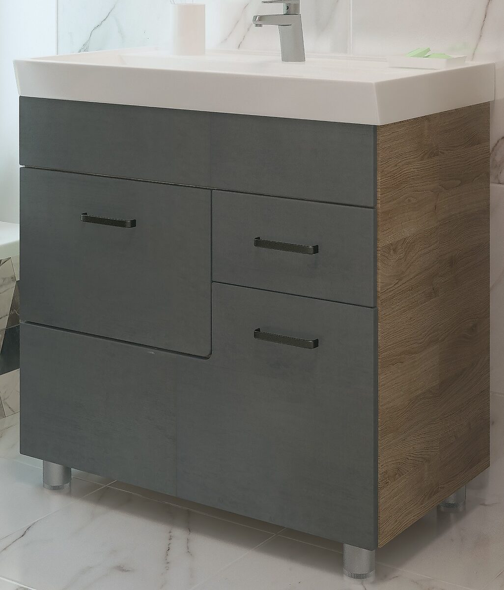 80 Тумба "Catherine 80"  (ум. Фостер 800П/800/COMO 80) серый камень