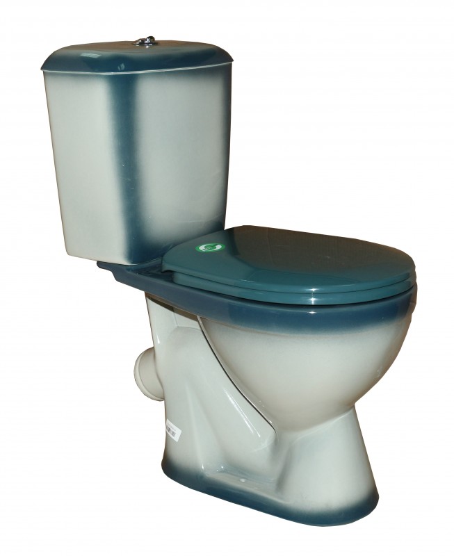 Унитаз-компакт "Лира" зеленый  Киров, антивсплеск, кос.выпуск, сид. полипропилен