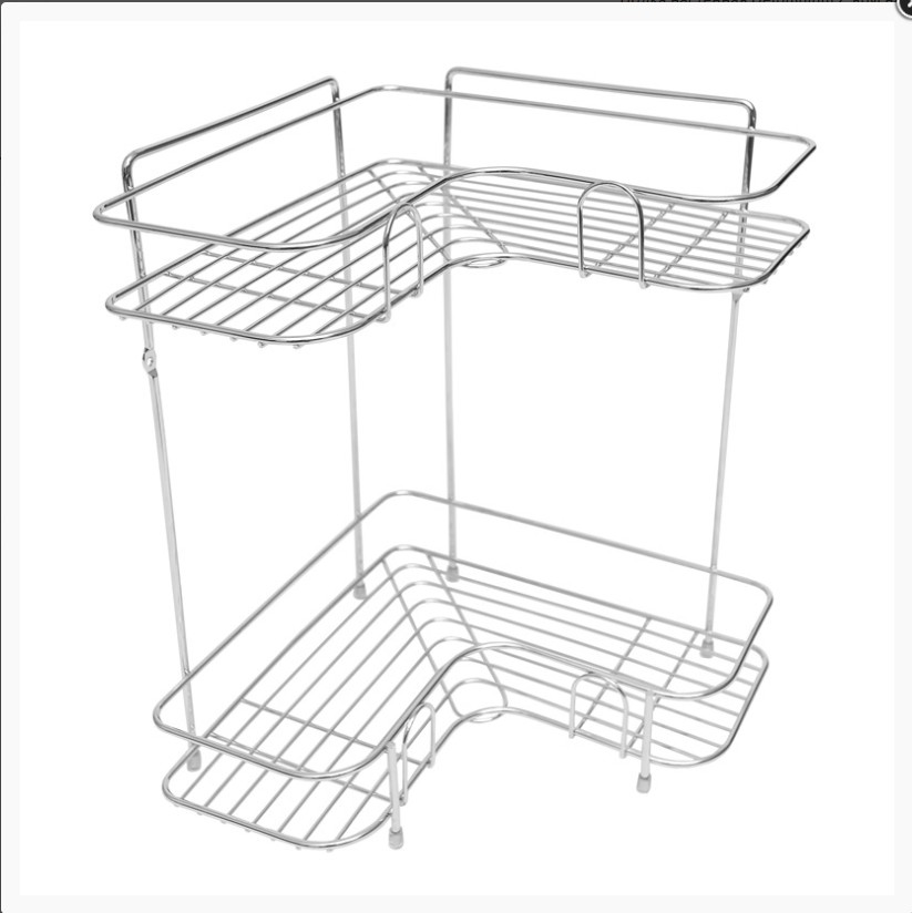 Полка угловая хром 2-ая AE-483, хром