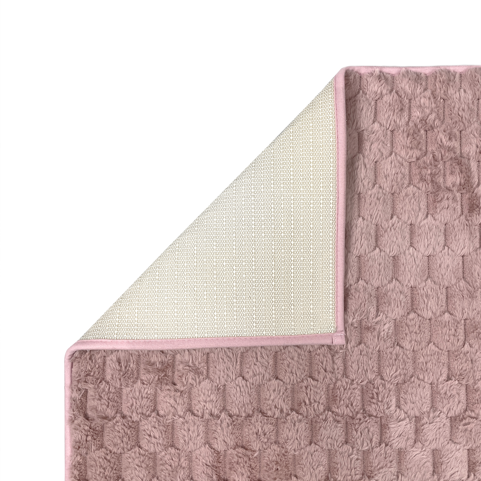 Коврик для ванной комнаты,  50*80 см, HONEY пудровый