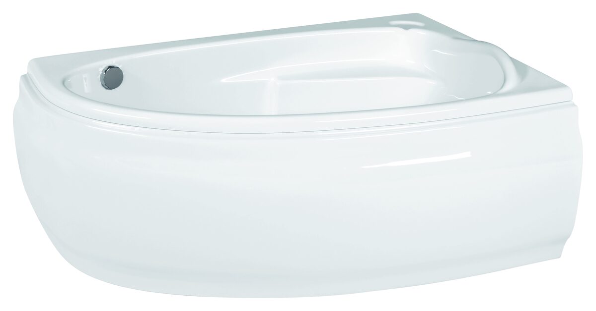 Ванна асимметр. JOANNA : 160*95, правая,УЛЬТРА БЕЛАЯ, Сорт 1 (Cersanit) без ножек