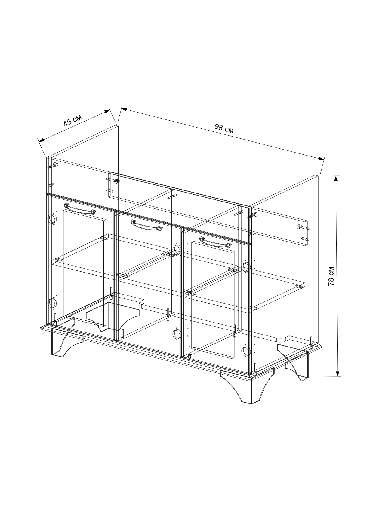 100 Тумба "Giovanni 100 "T" (ум. Модерн 105) с сифоном
