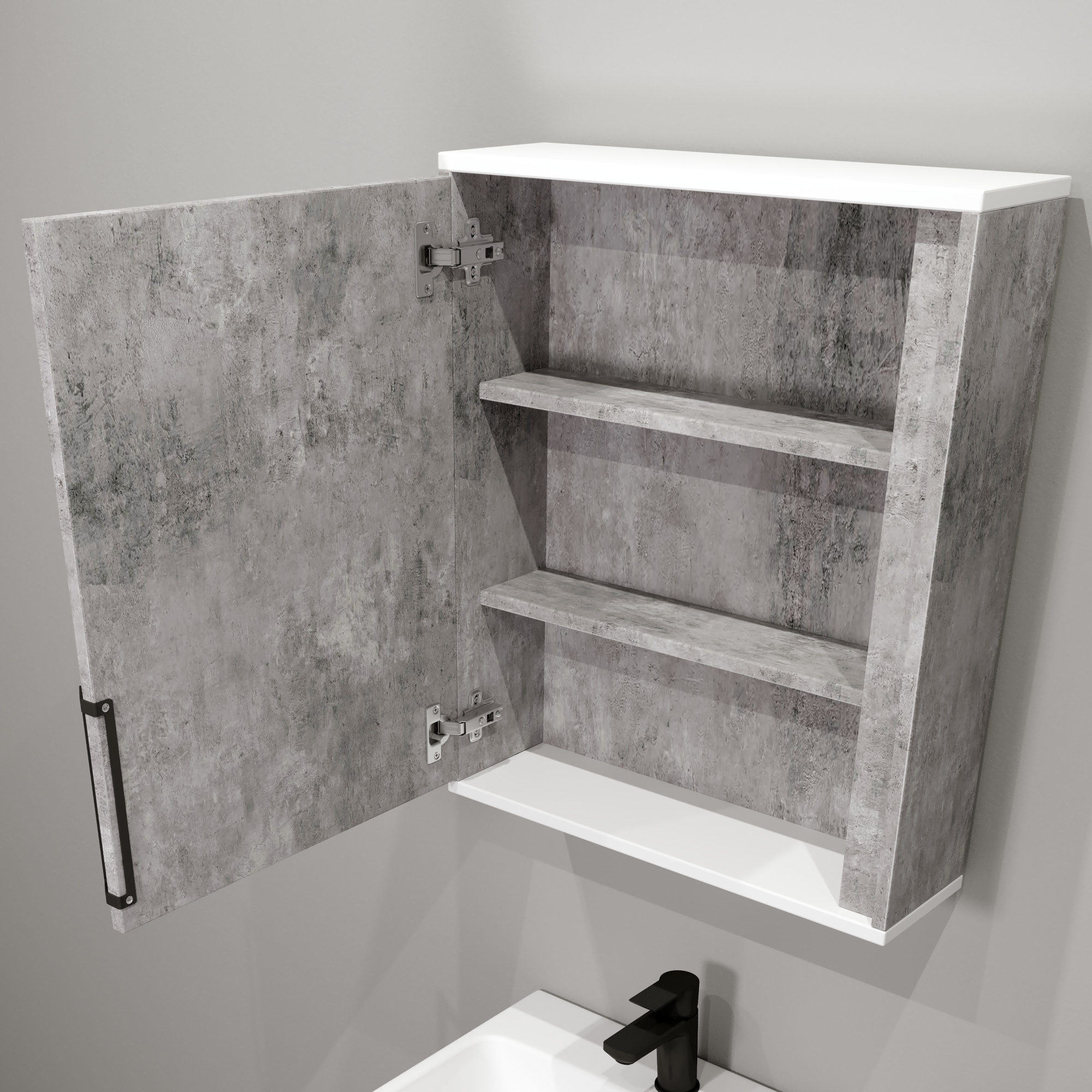 55 Зеркало-шкаф "Hunter 55" универсальное