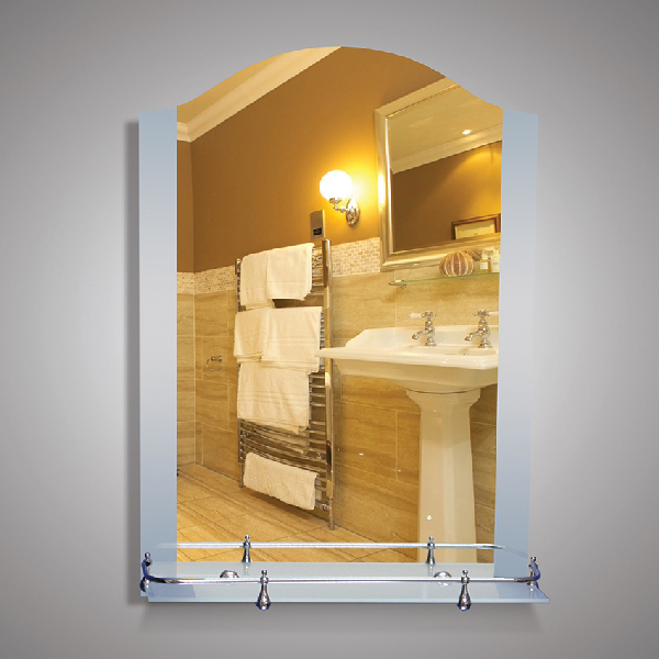 46110в Eva Gold Зеркало  с полкой, матированное, 75*55