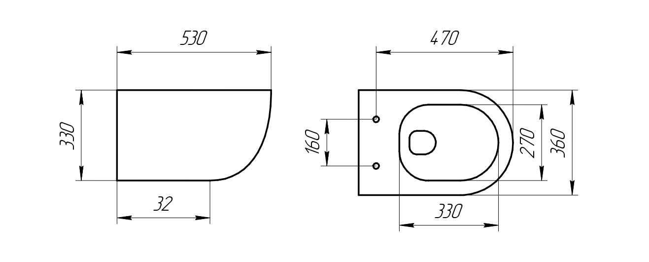 Унитаз подвесной K708T с круговым смывом безободковый, сиденье тонкое ДП, крепления