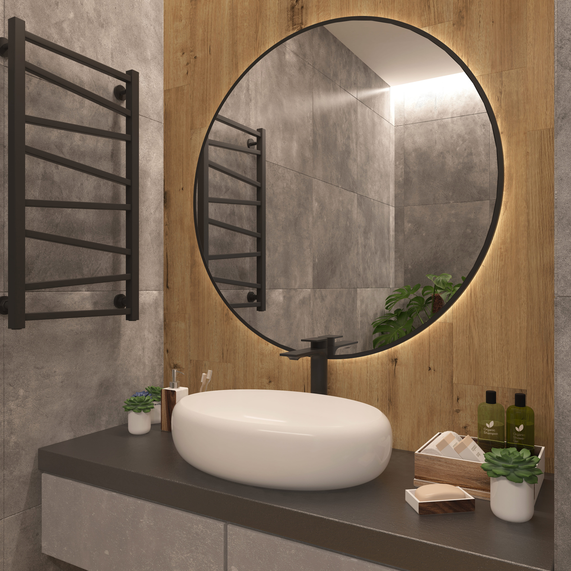 Умывальник накладной A252 овальный без перелива (585*400*150 мм)