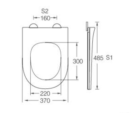 Сиденье ДП с доводчиком для подвесного унитаза K50