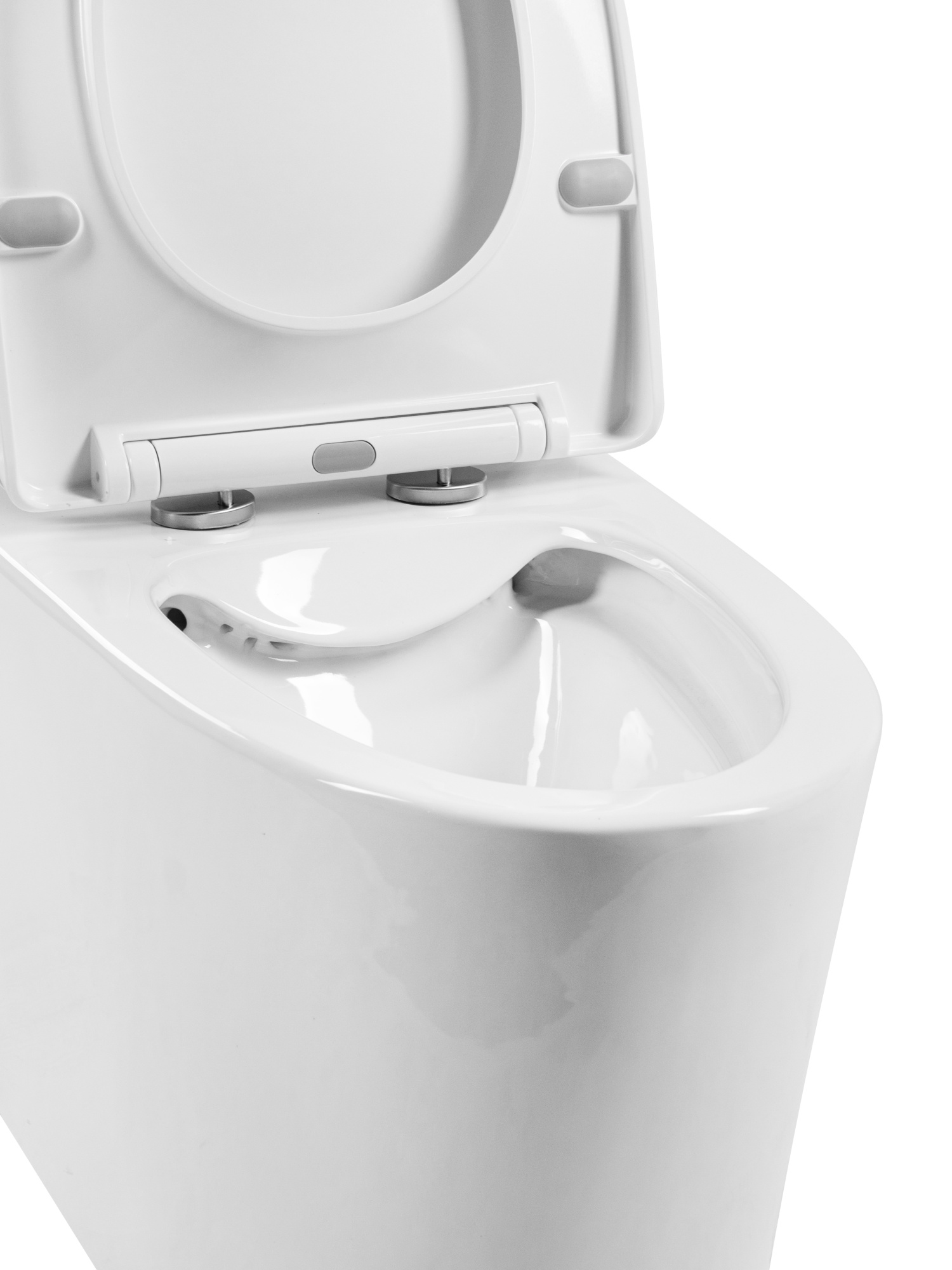 Унитаз-моноблок 5003 безободковый, сиденье тонкое ДП, арматура (с гофрой и подводкой)