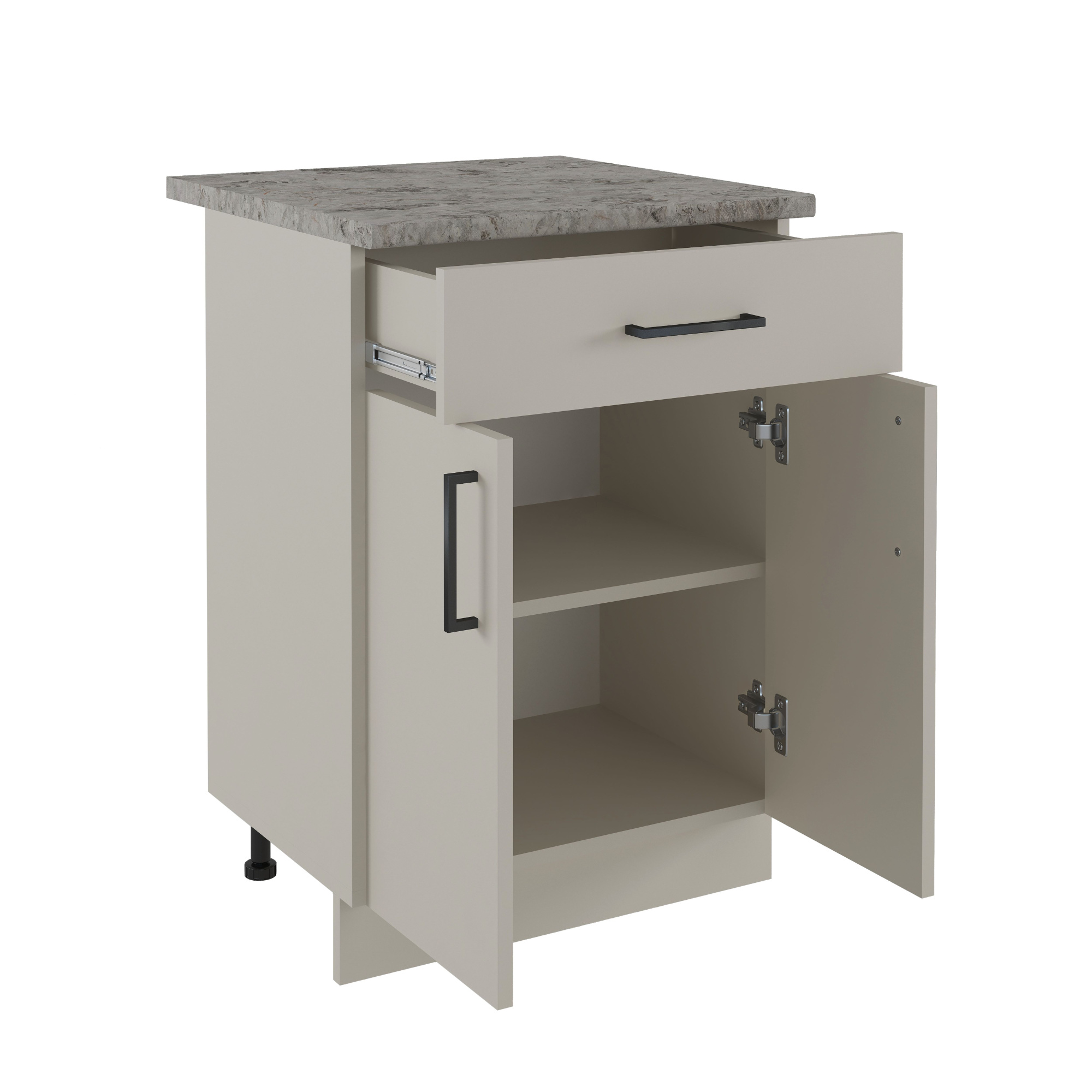 600 Стол рабочий/разделочный (1 ящик) - Кашемир (60*84*43)