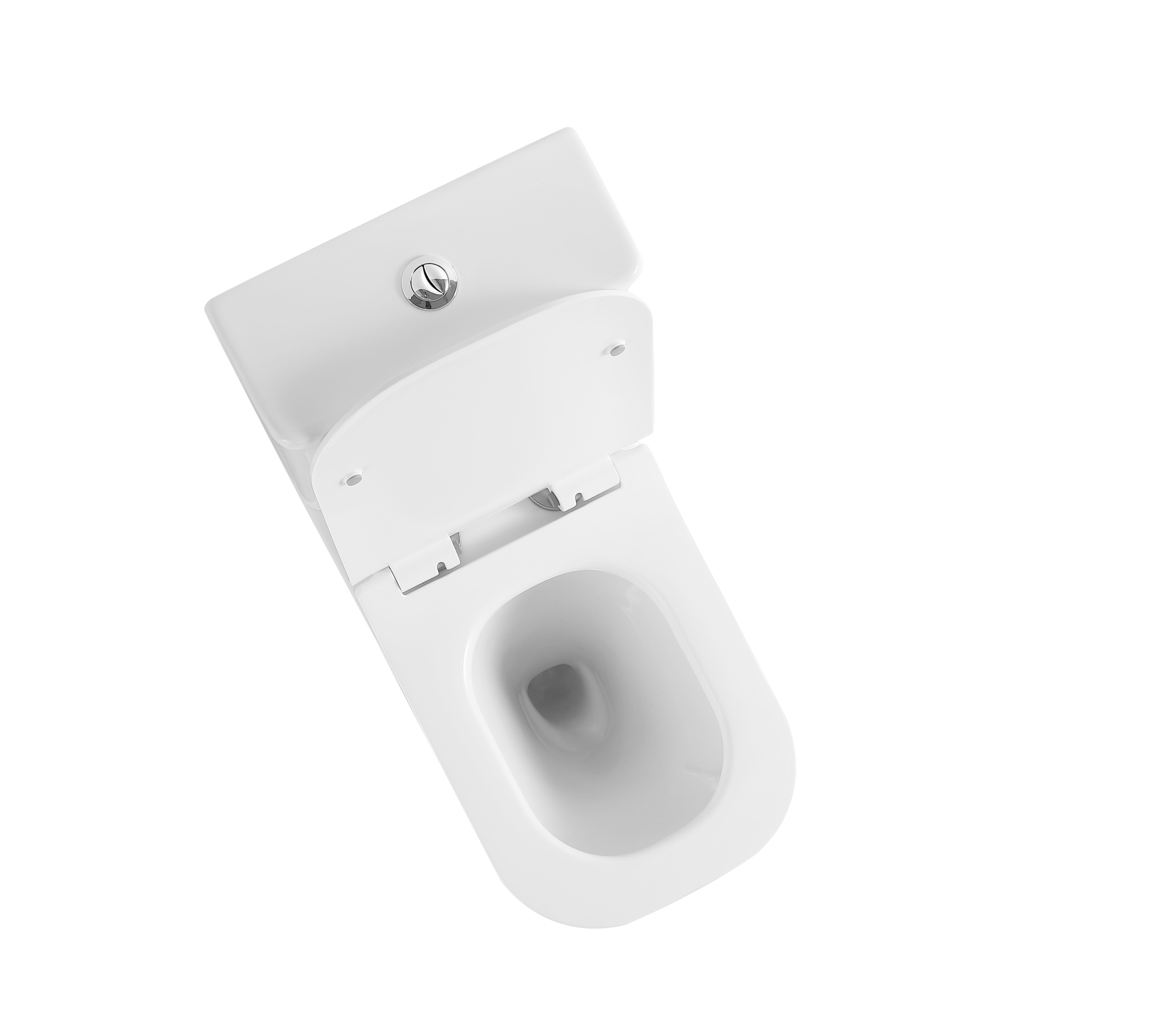 Унитаз-компакт EG307T безободковый круговой смыв, сиденье тонкое ДП, крепления, арматура, горизонтальный выпуск (T2335)